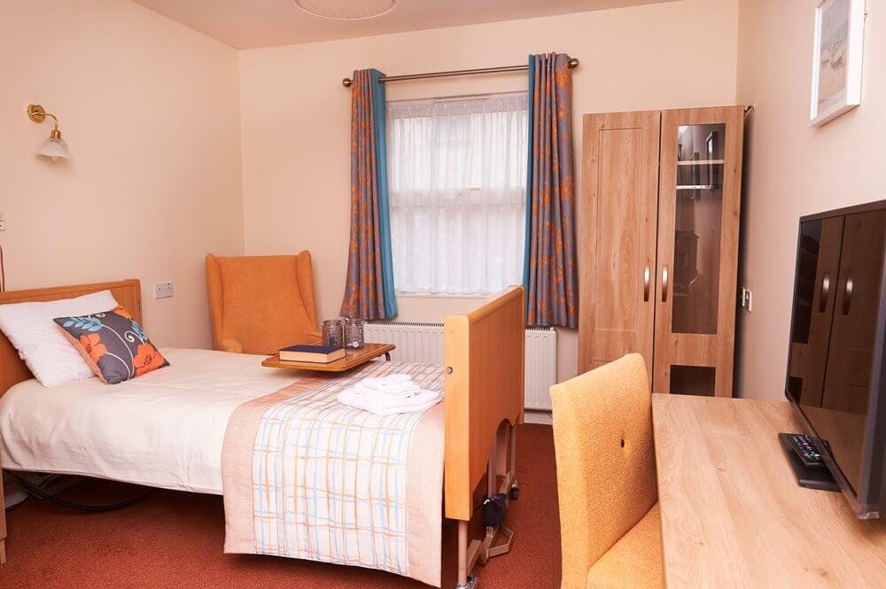 Bedroom at Whitebourne Care Home in Frimley, Surrey