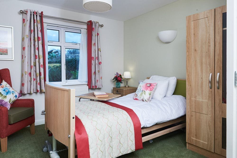 Bedroom of Charlotte House care home in Snowy Fielder Waye, Isleworth