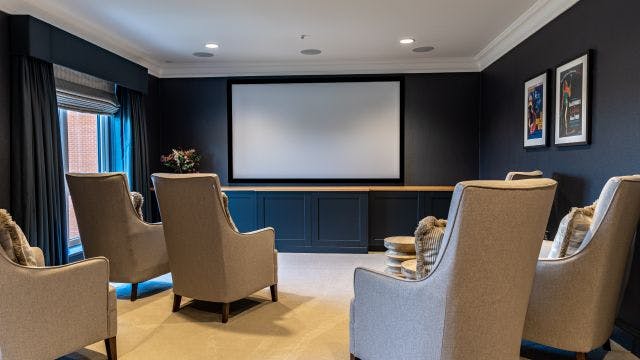 Cinema at Chartwell Manor Care Home in Aylesbury, Buckinghamshire