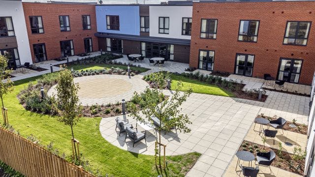 Garden at Chartwell Manor Care Home in Aylesbury, Buckinghamshire