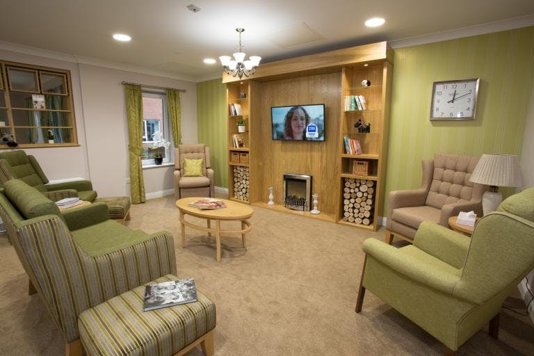 Communal Lounge at Chilterns Court Care Home in Henley-on-Thames, Oxfordshire
