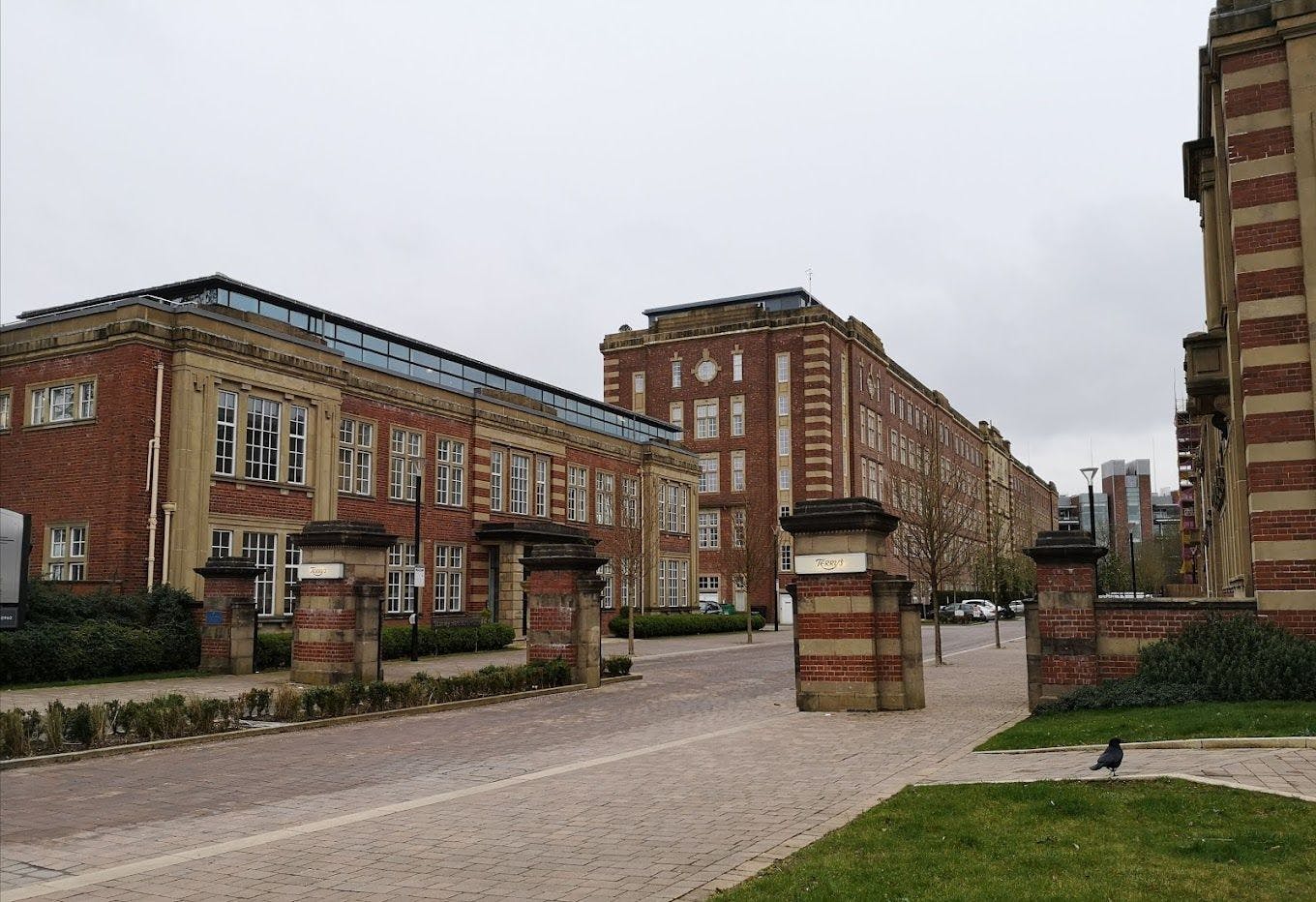 Exterior of Chocolate Works care village in York, Yorkshire
