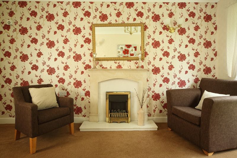 Lounge of Church View care home in Seaham, County Durham