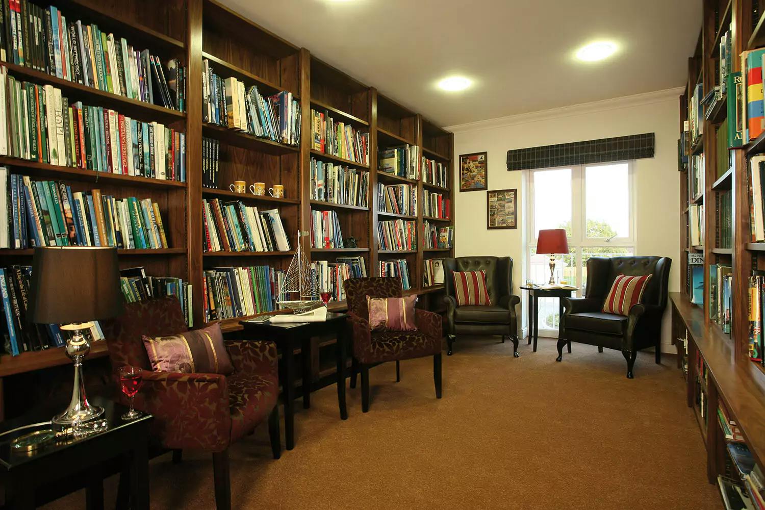 Library of Claremont Court Care Home in Guildford