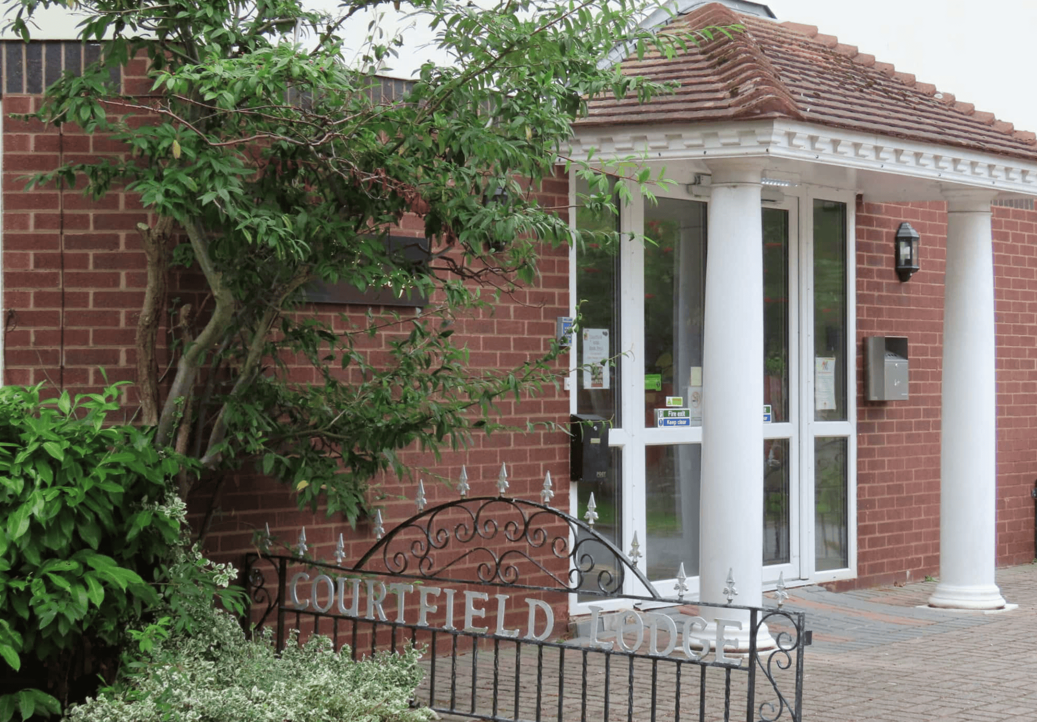 Entrance of Courtfield Lodge in Ormskirk, Lancashire