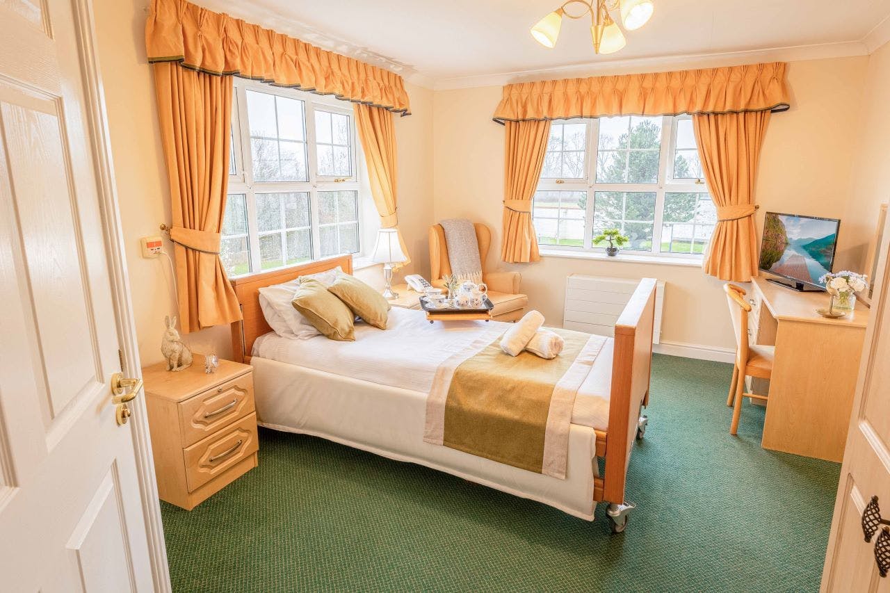 Bedroom at Cranmer Court Care Home in Warlingham, Tandridge