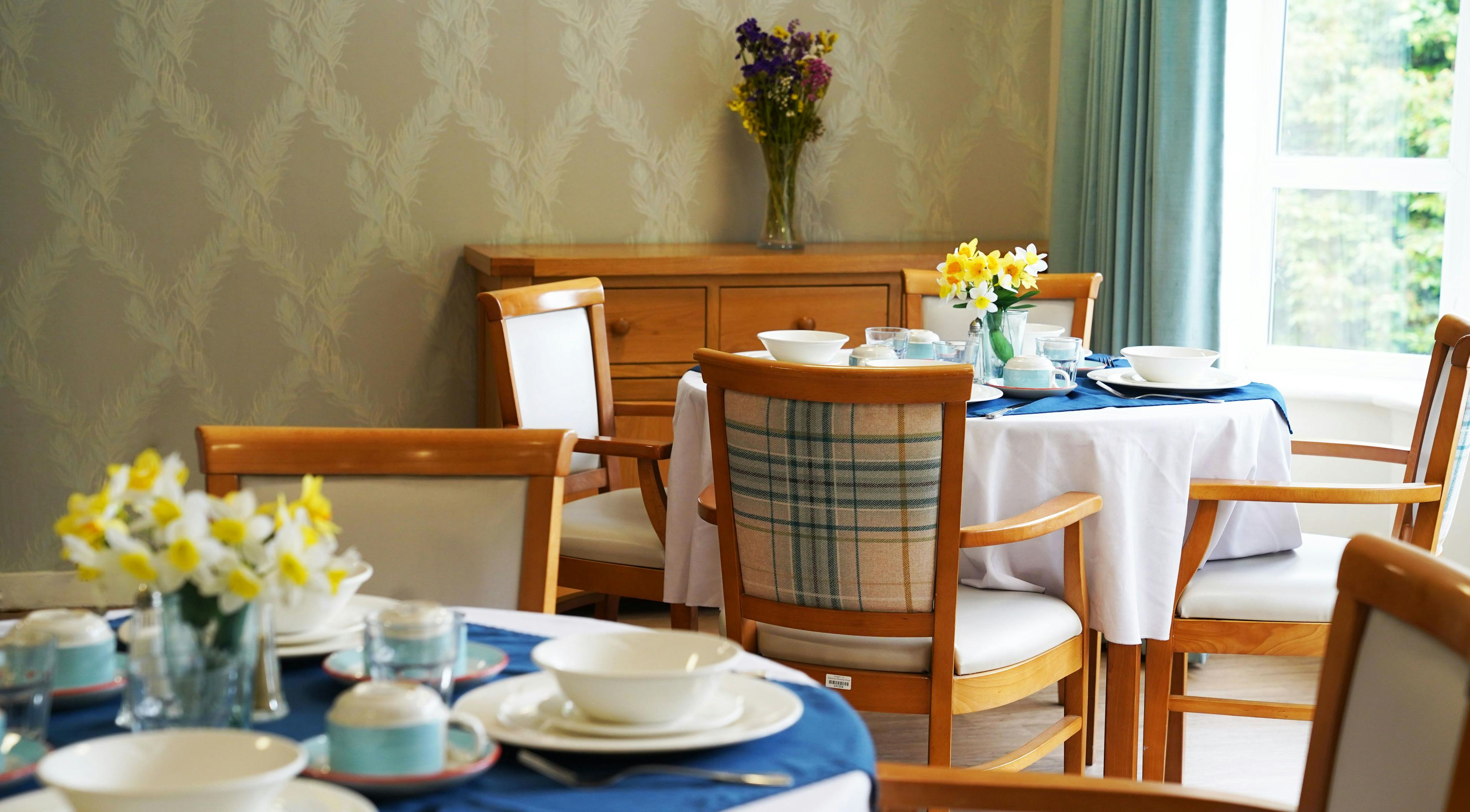 Dining Room at Brambles Court Care Home Redditch, Worcestershire
