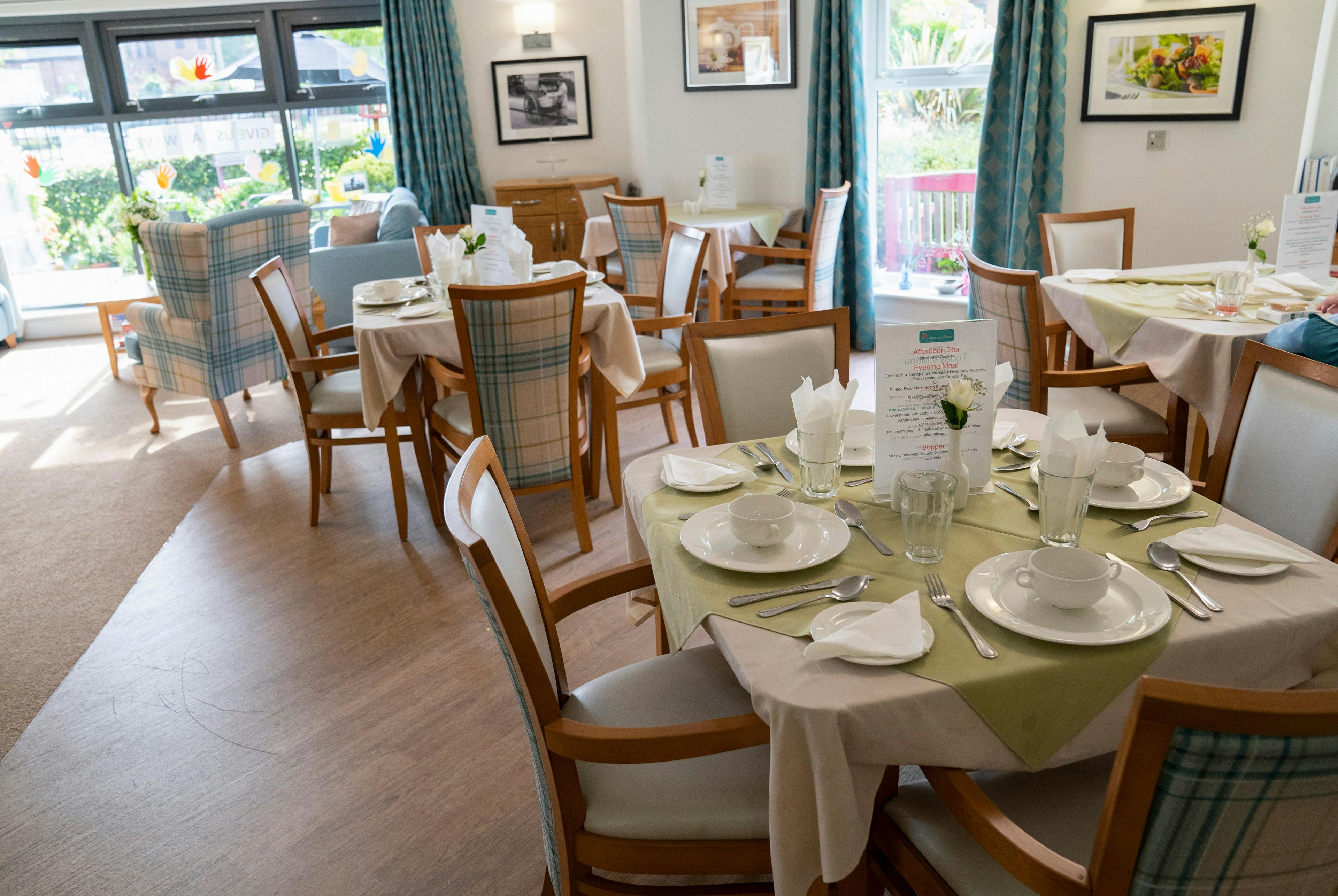 Dining Room at Castlecroft Care Home in Birmingham, West Midlands
