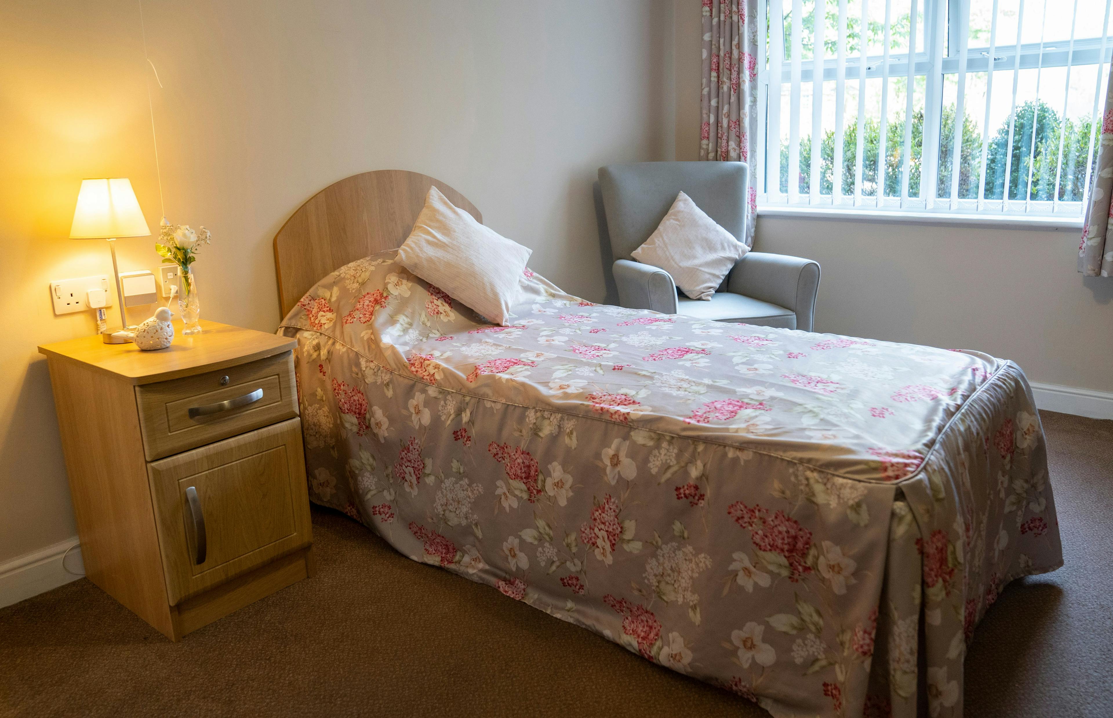 Bedroom at Castlecroft Care Home in Birmingham, West Midlands