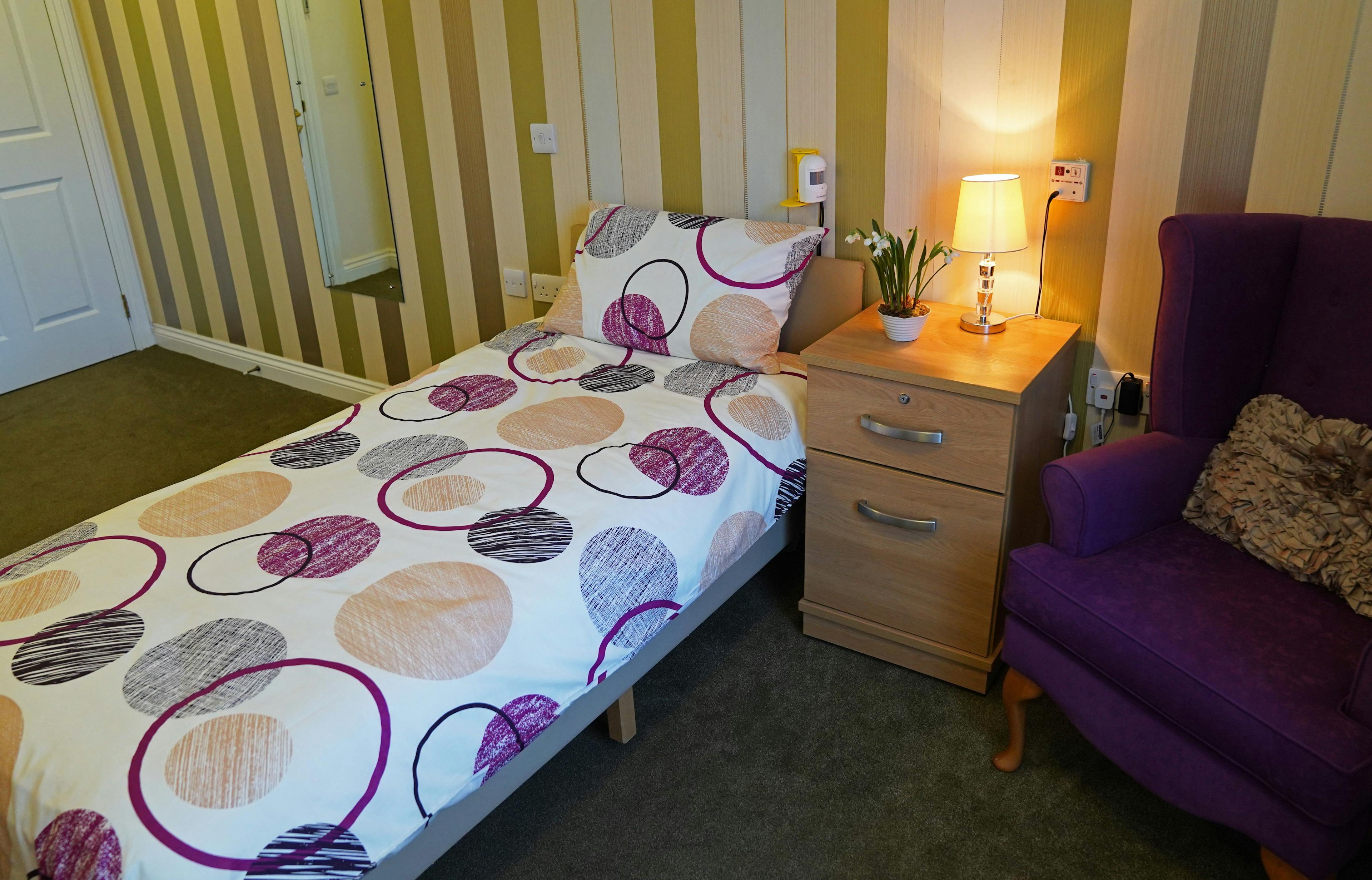 Bedroom of Haven care home in Pinner, London