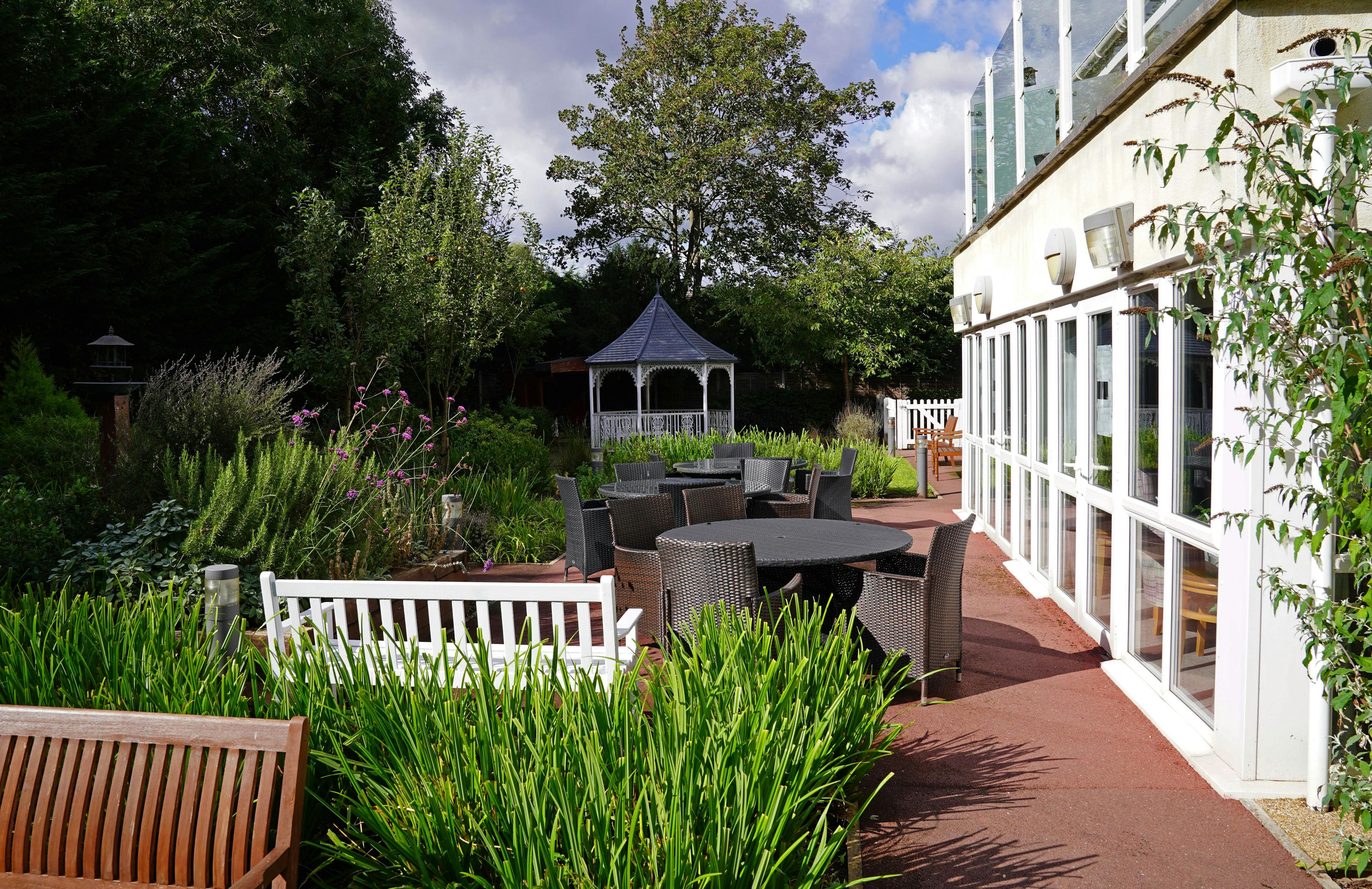 Garden of Haven care home in Pinner, London