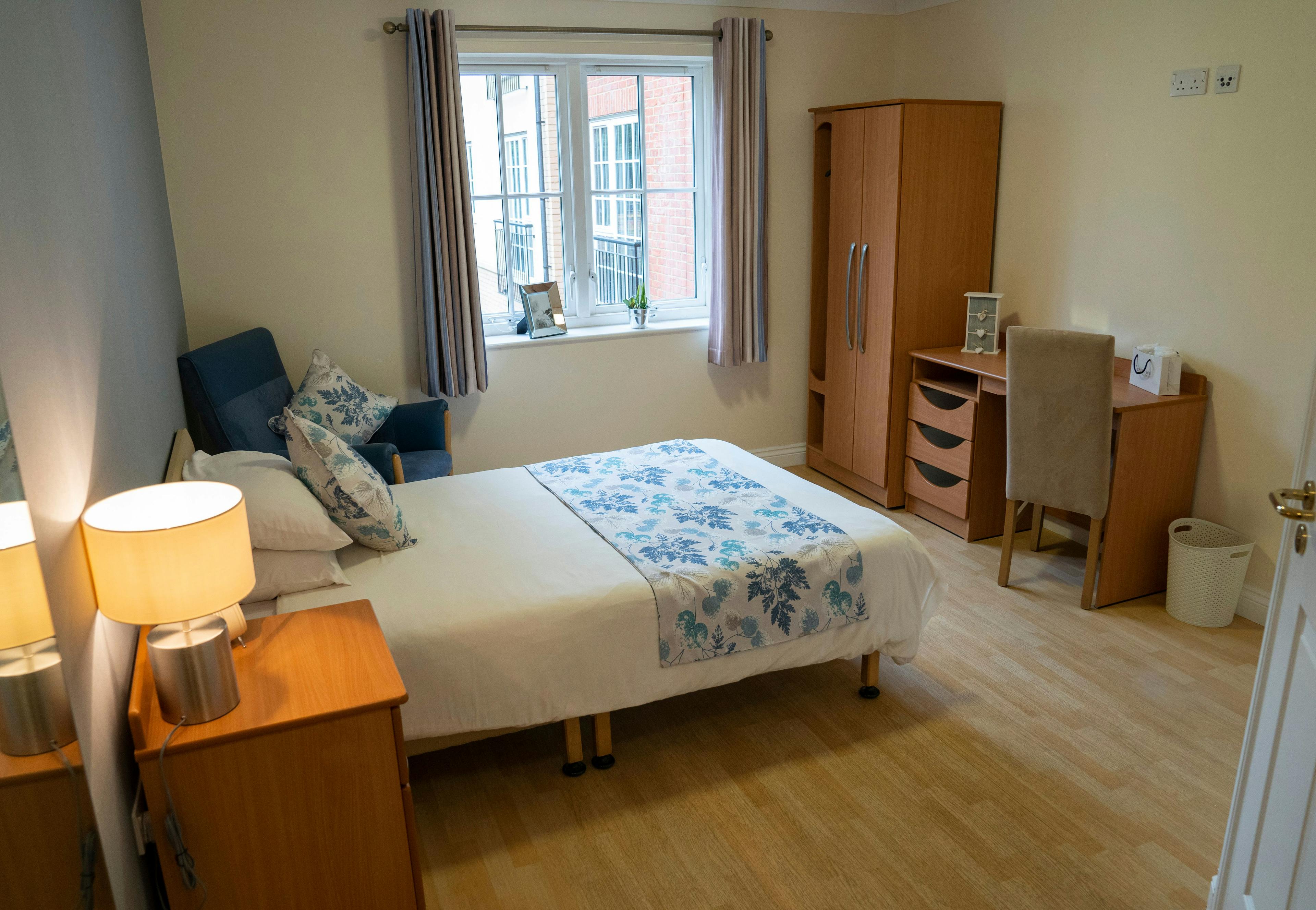 Bedroom of Iffley care home in Oxford, Oxfordshire