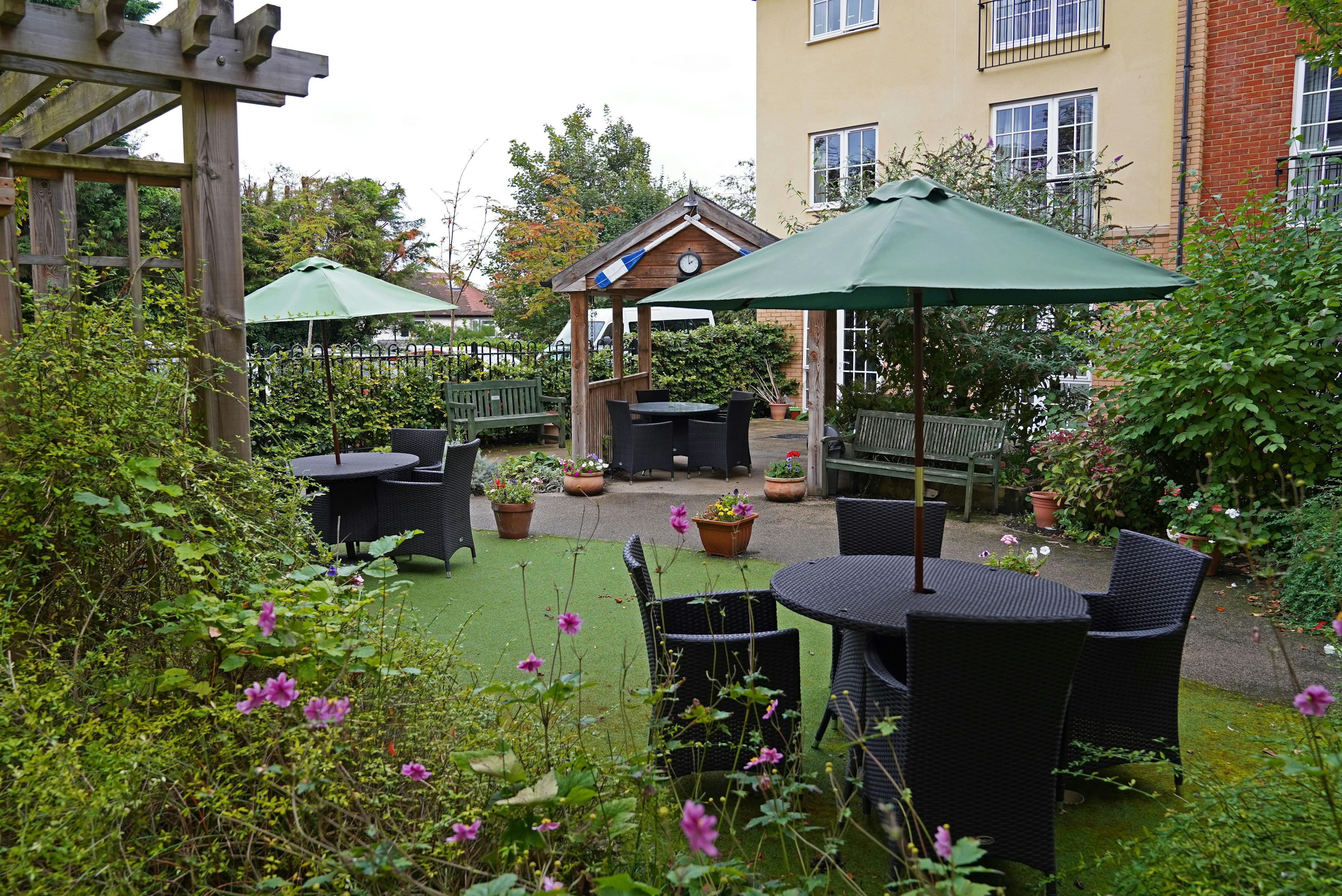 Garden of Iffley care home in Oxford, Oxfordshire