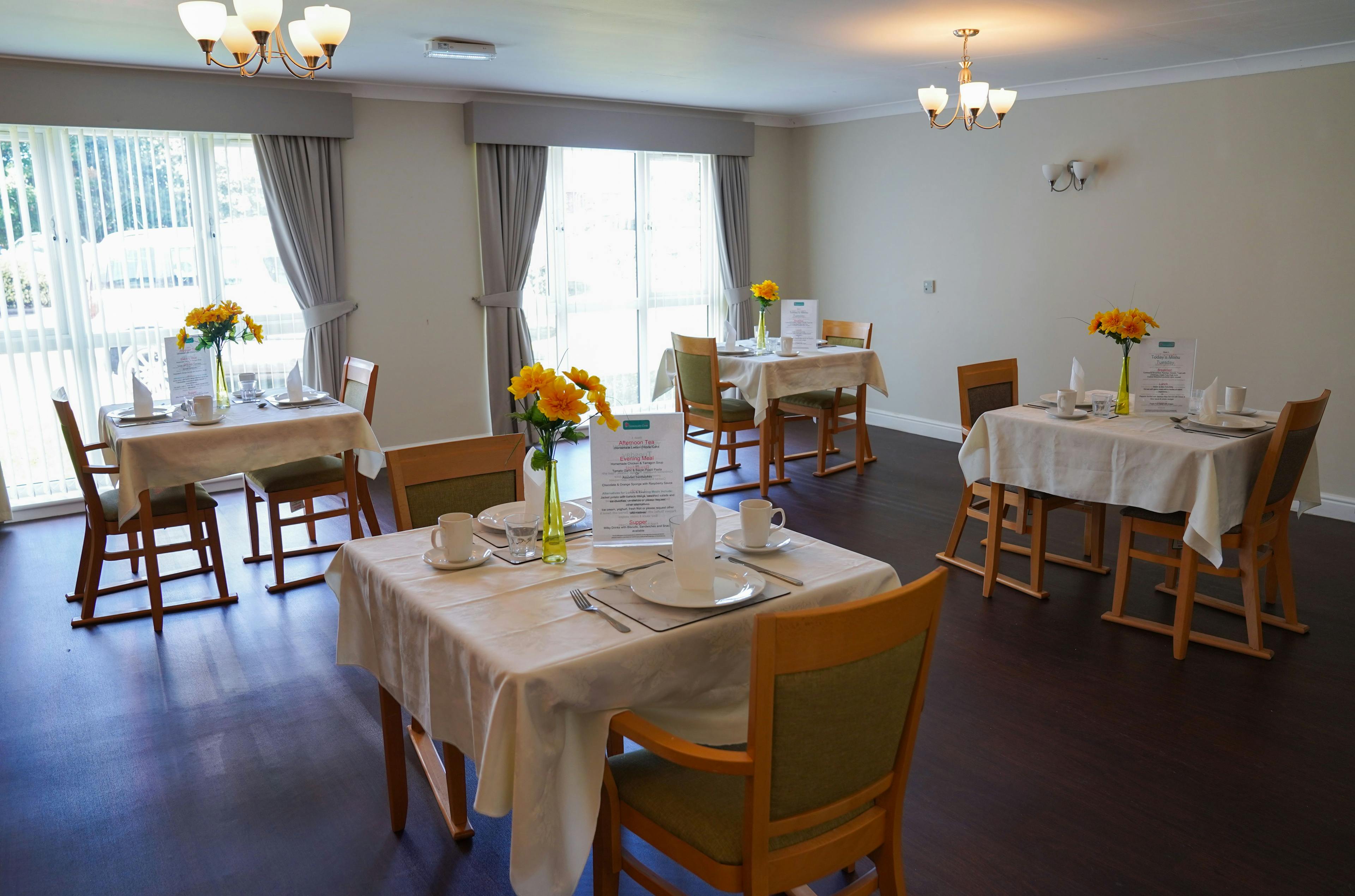 Dining Room at Birchwood Court Care Home in Peterlee, County Durham
