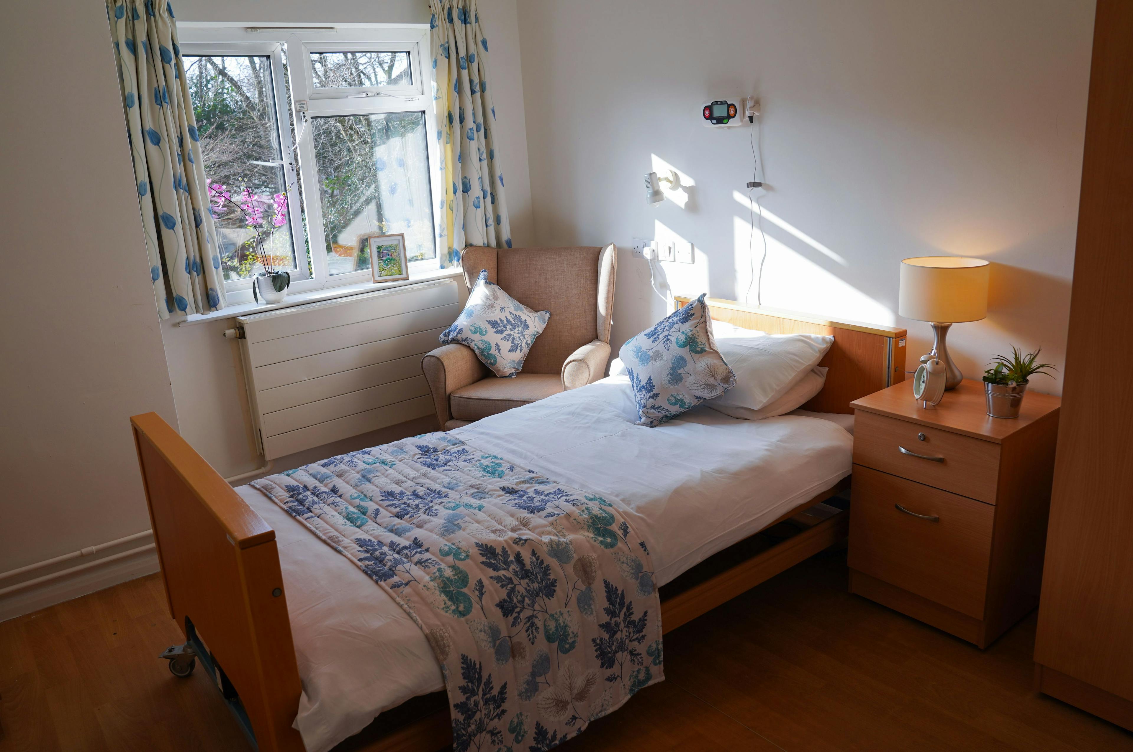Bedroom of Ivydene care home in Ivybridge, Devon