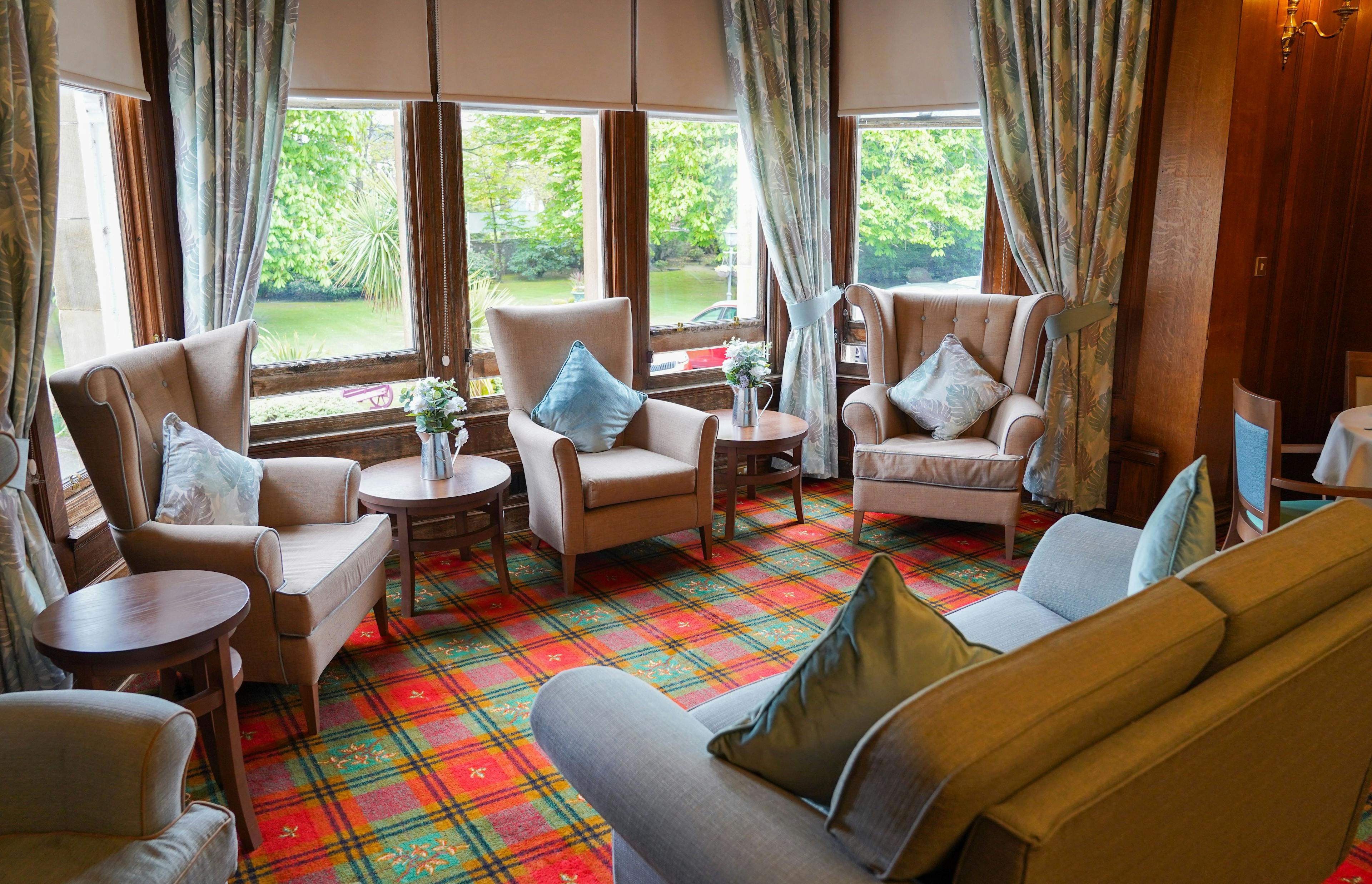 Lounge of Glenfairn House in Ayr, Scotland
