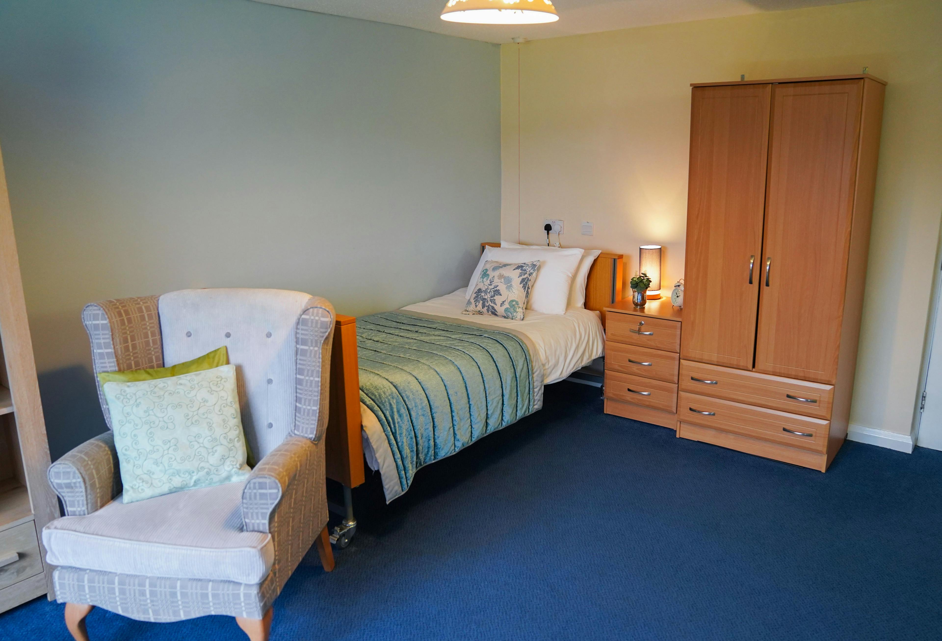 Bedroom Communal Lounge at Bradwell Court Care Home in Congleton, Cheshire East