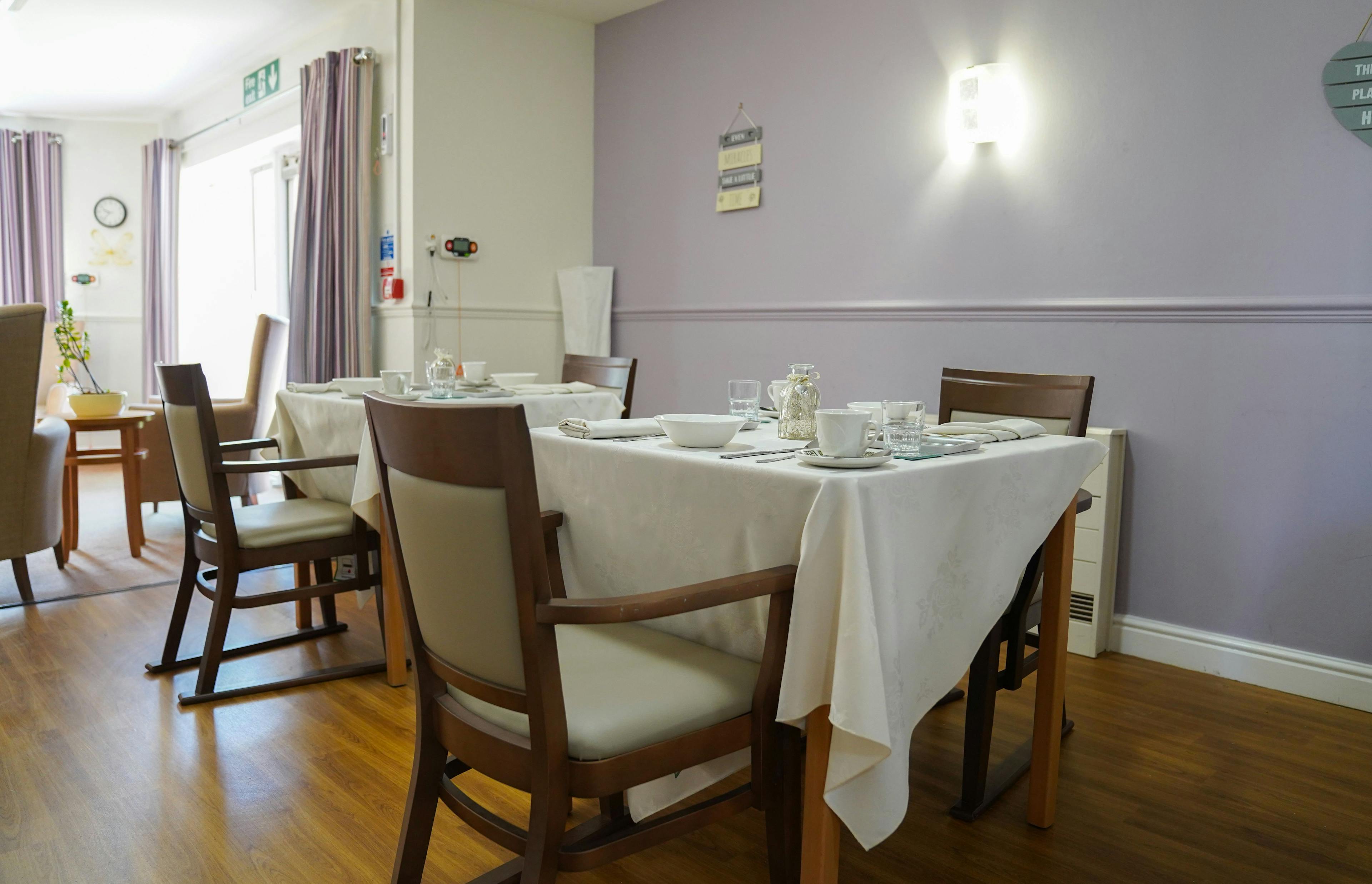 Dining Room at Allanbank Care Home in Dumfries and Galloway, Stewartry of Kirkcudbright