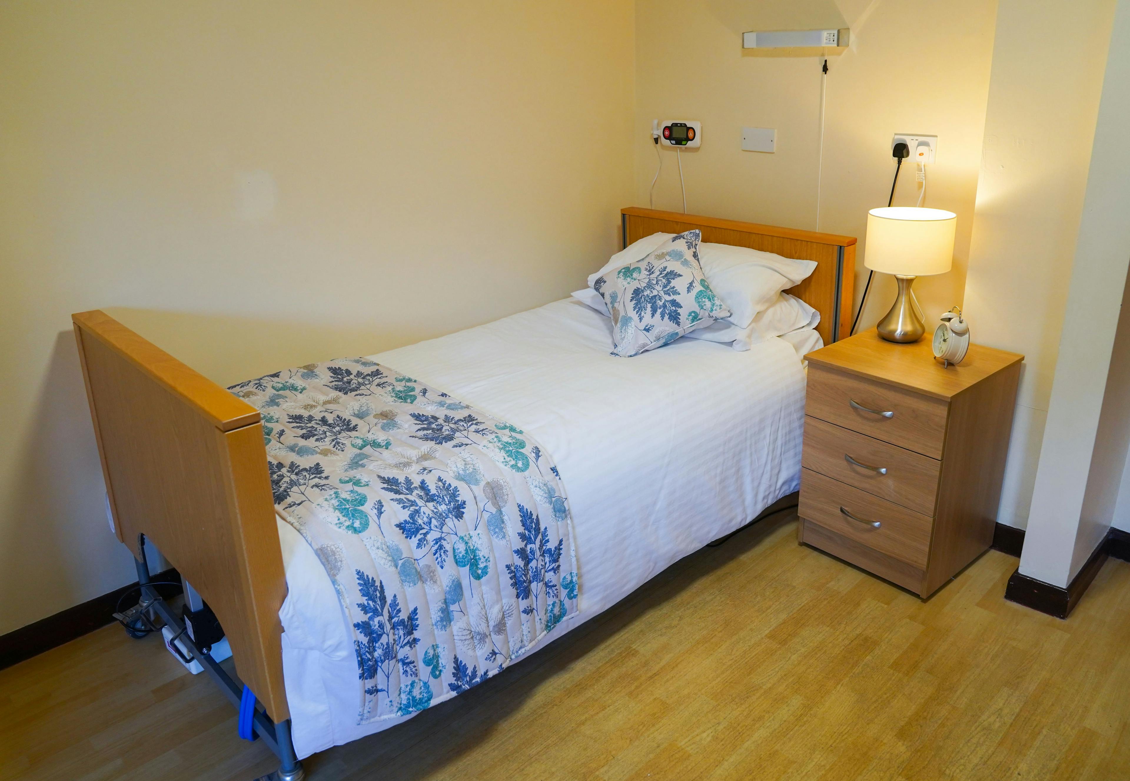 Bedroom at Calton House Care Home in Bletchley, Milton Keynes