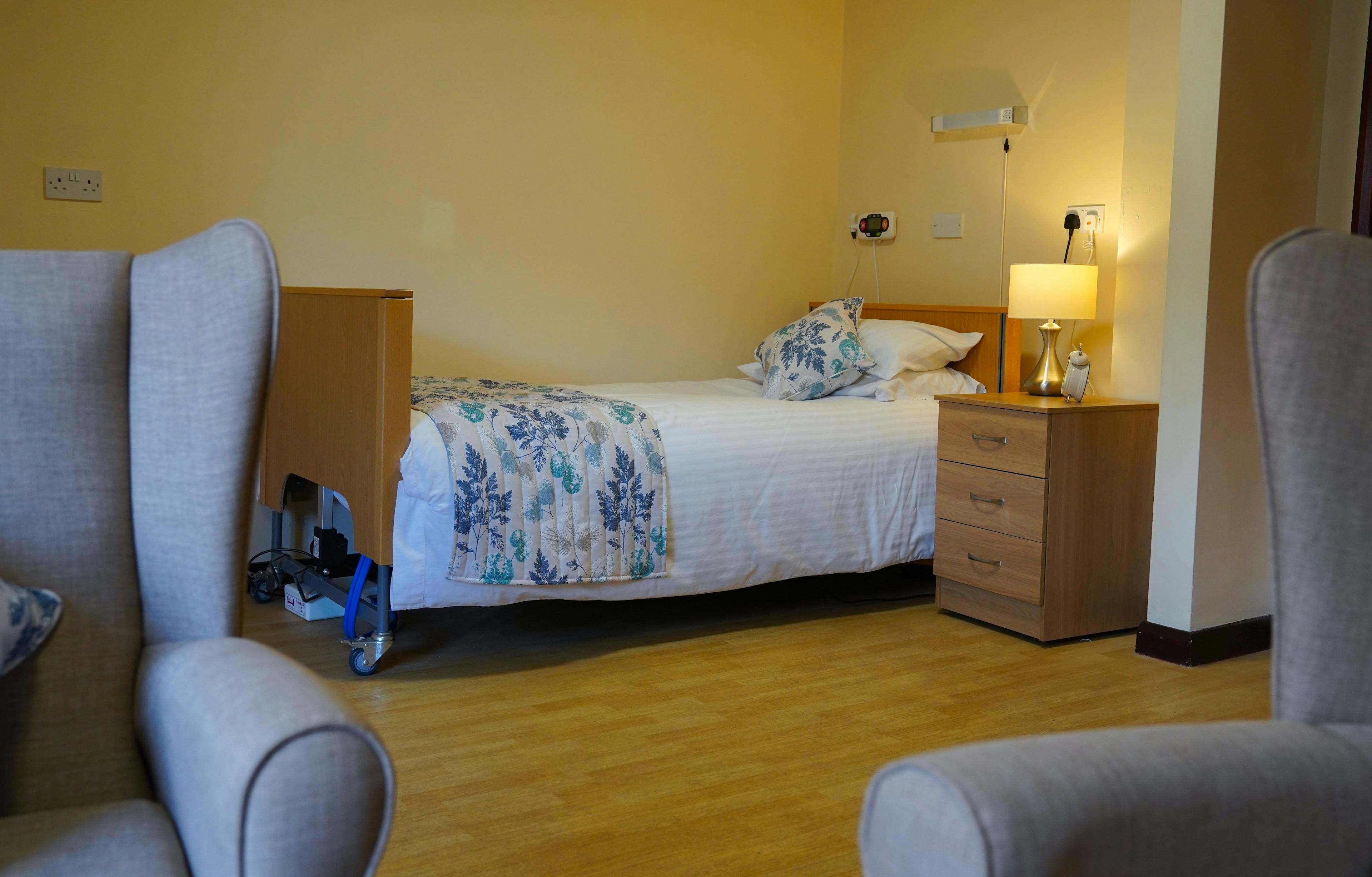 Bedroom at Calton House Care Home in Bletchley, Milton Keynes