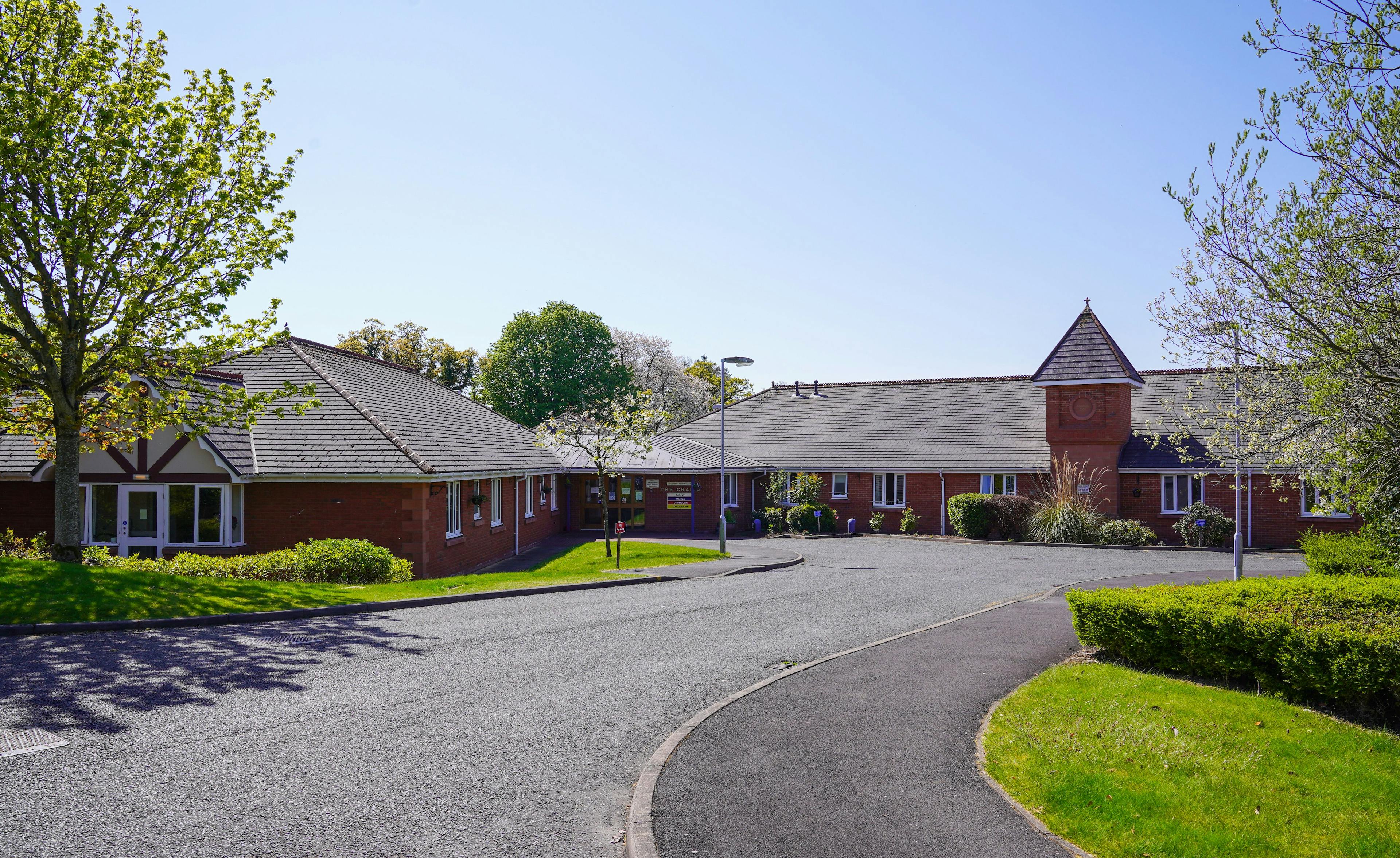 Exterior of Allanbank Care Home in Dumfries and Galloway, Stewartry of Kirkcudbright