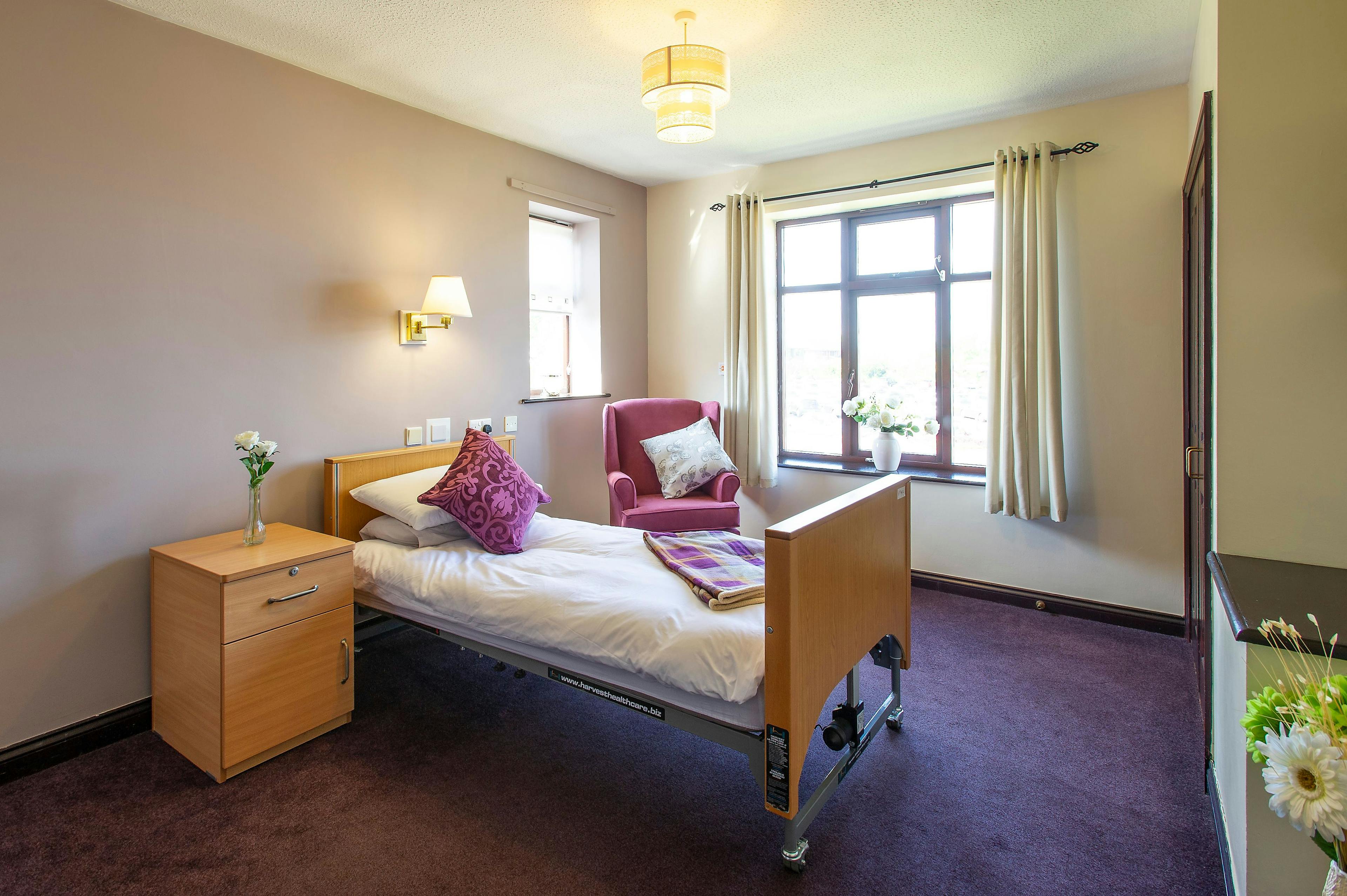 Bedroom at Dalby Court Care Home in Middlesborough, Yorkshire