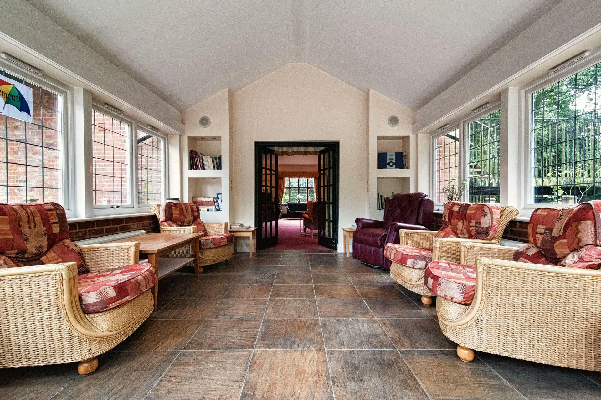 Communal Lounge at Denham Manor Care Home in Buckinghamshire, South East