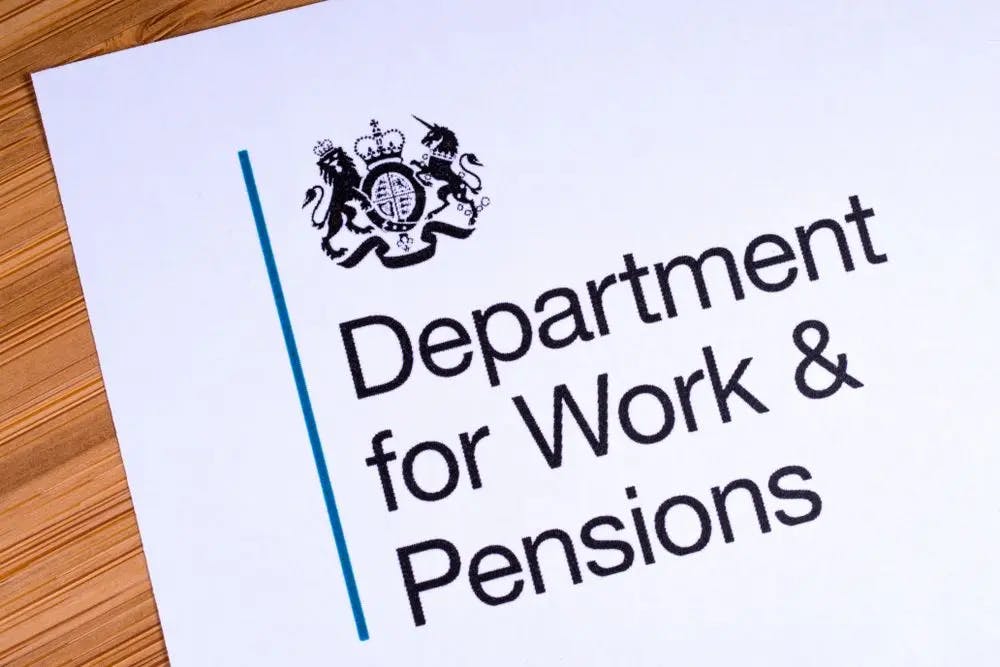 Department for Work and Pensions letter
