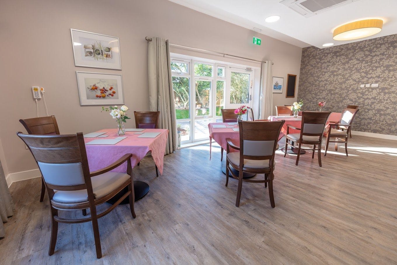 Dining room of Diamond House care home in Leicestershire 