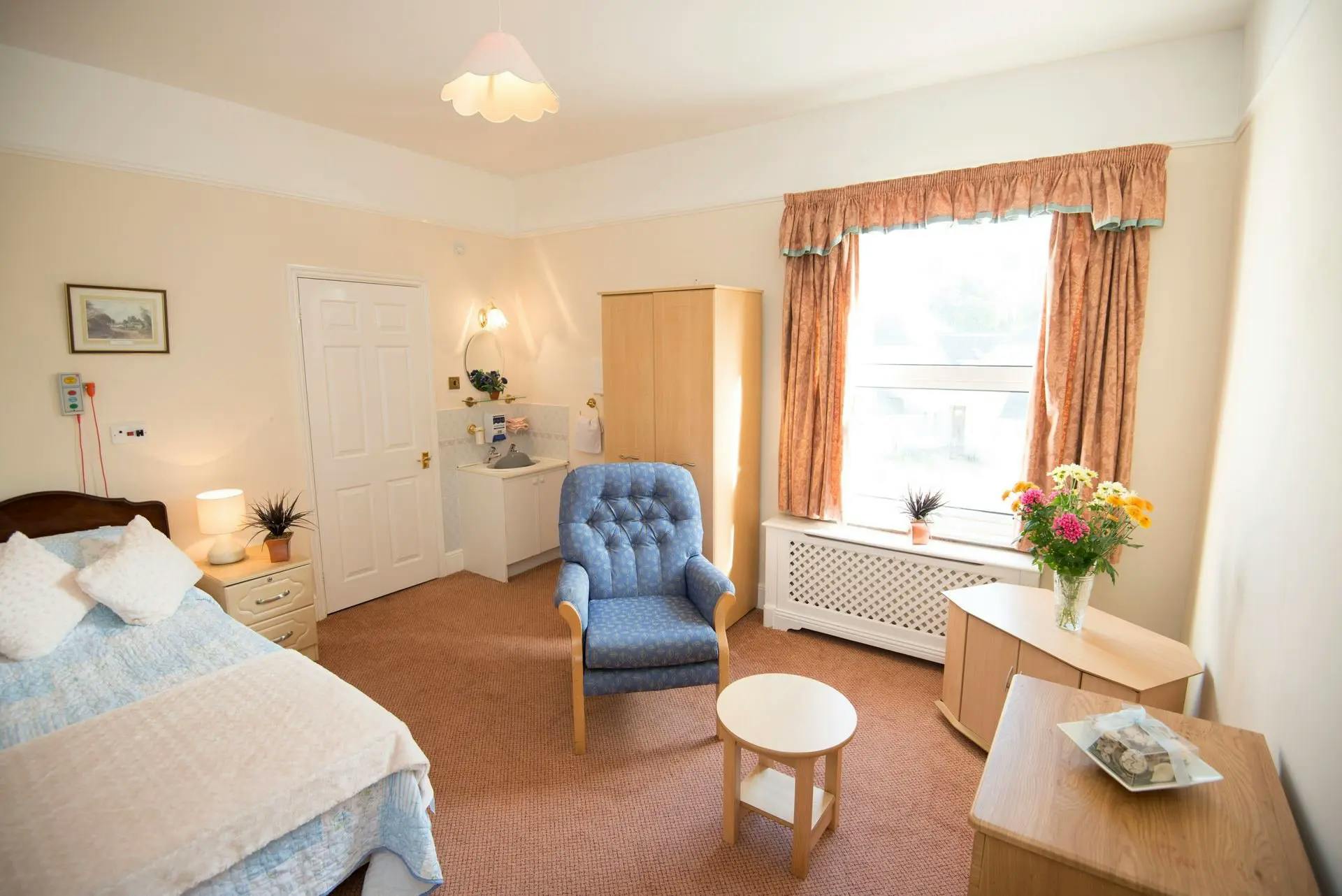 Bedroom at East Hill House Care Home in Liss, Hampshire