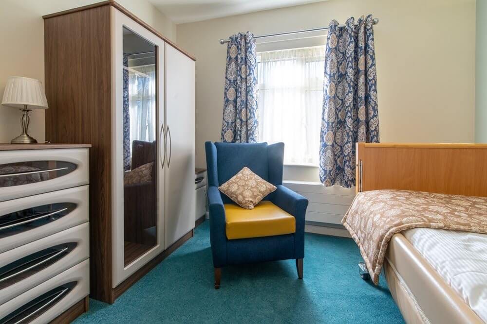 Bedroom of Elmstead House care home in Barnet, London