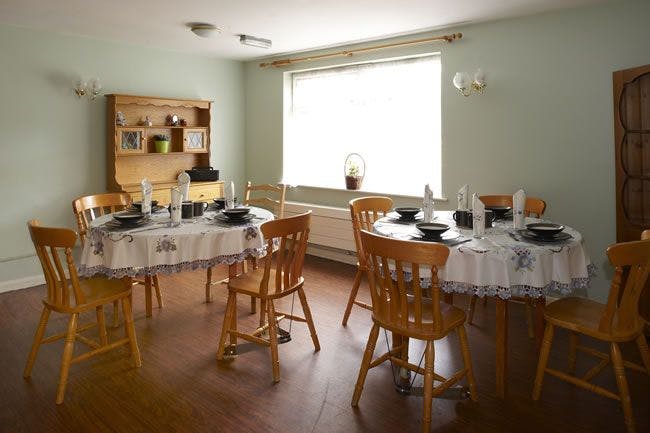 Dining area of Elmstead House care home in Barnet, London