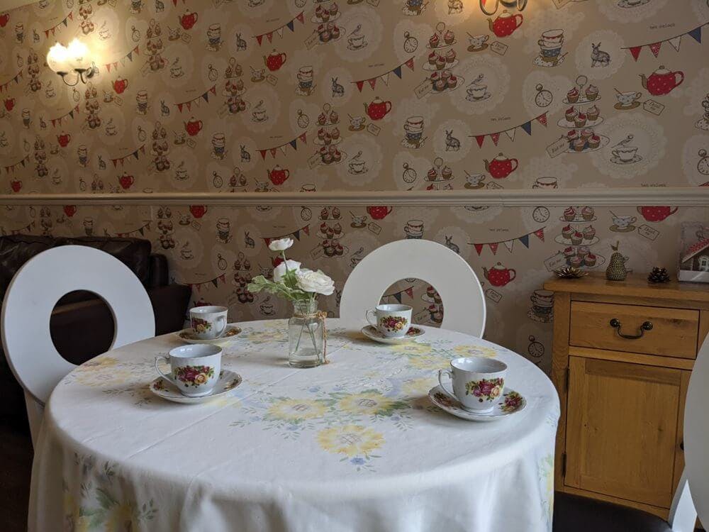 Dining area of Elmstead House care home in Barnet, London