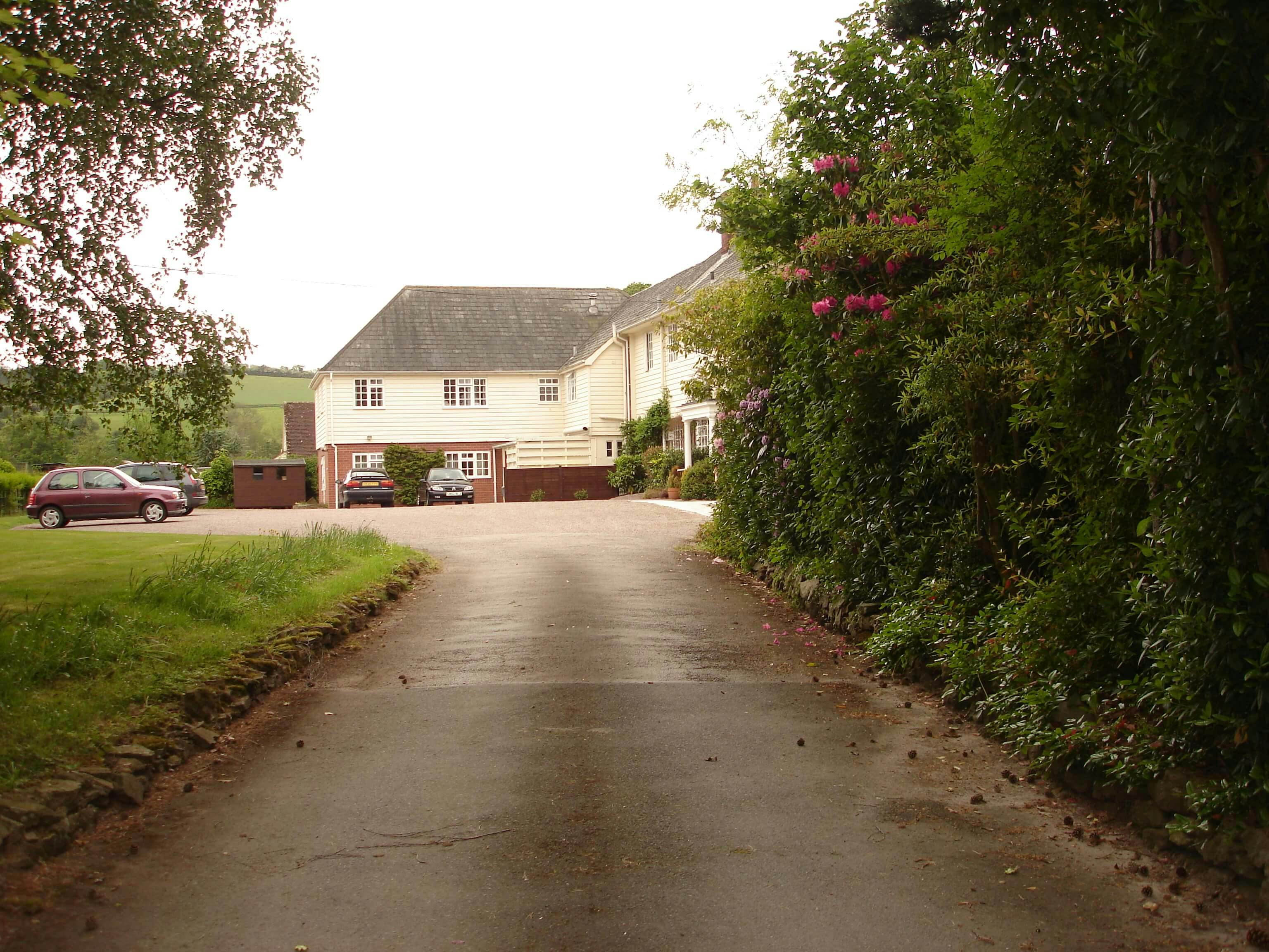 Exterior of Evendine House care home in Colwall, Malvern