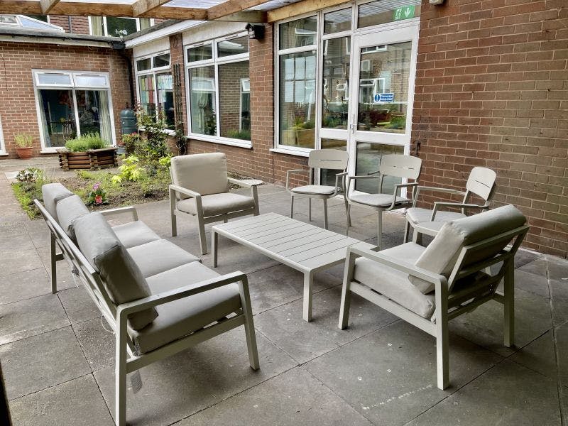 Garden at Florence House Care Home in Newcastle-under-Lyme, Staffordshire