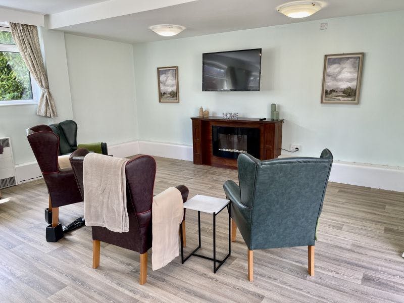 Communal Lounge at Florence House Care Home in Newcastle-under-Lyme, Staffordshire