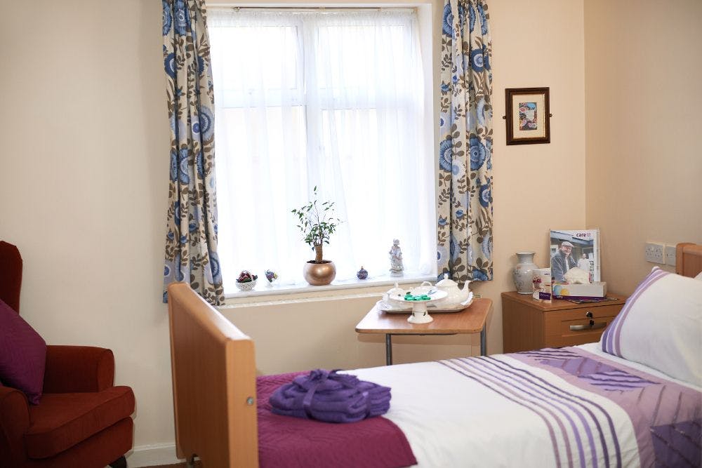 Bedroom of Forrester Court care home in Westminster, London