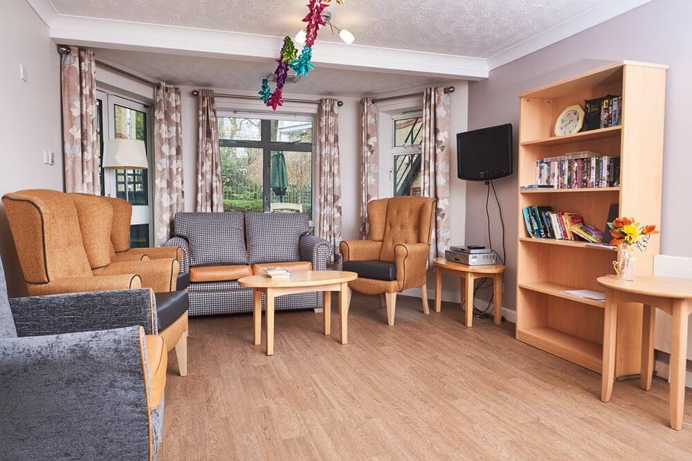 Lounge of Forrester Court care home in Westminster, London