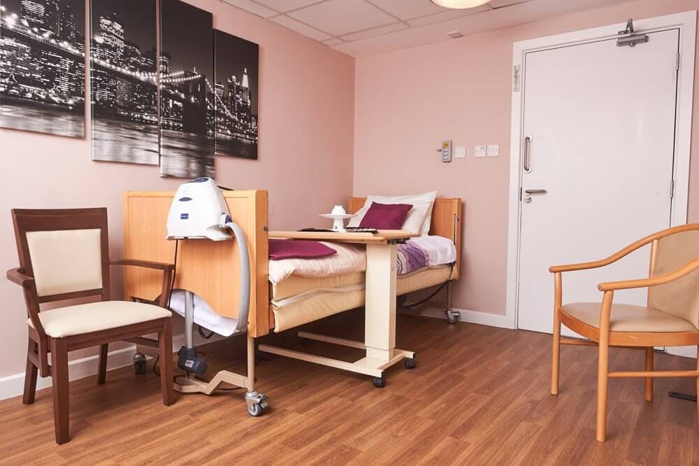 Bedroom of Forrester Court care home in Westminster, London