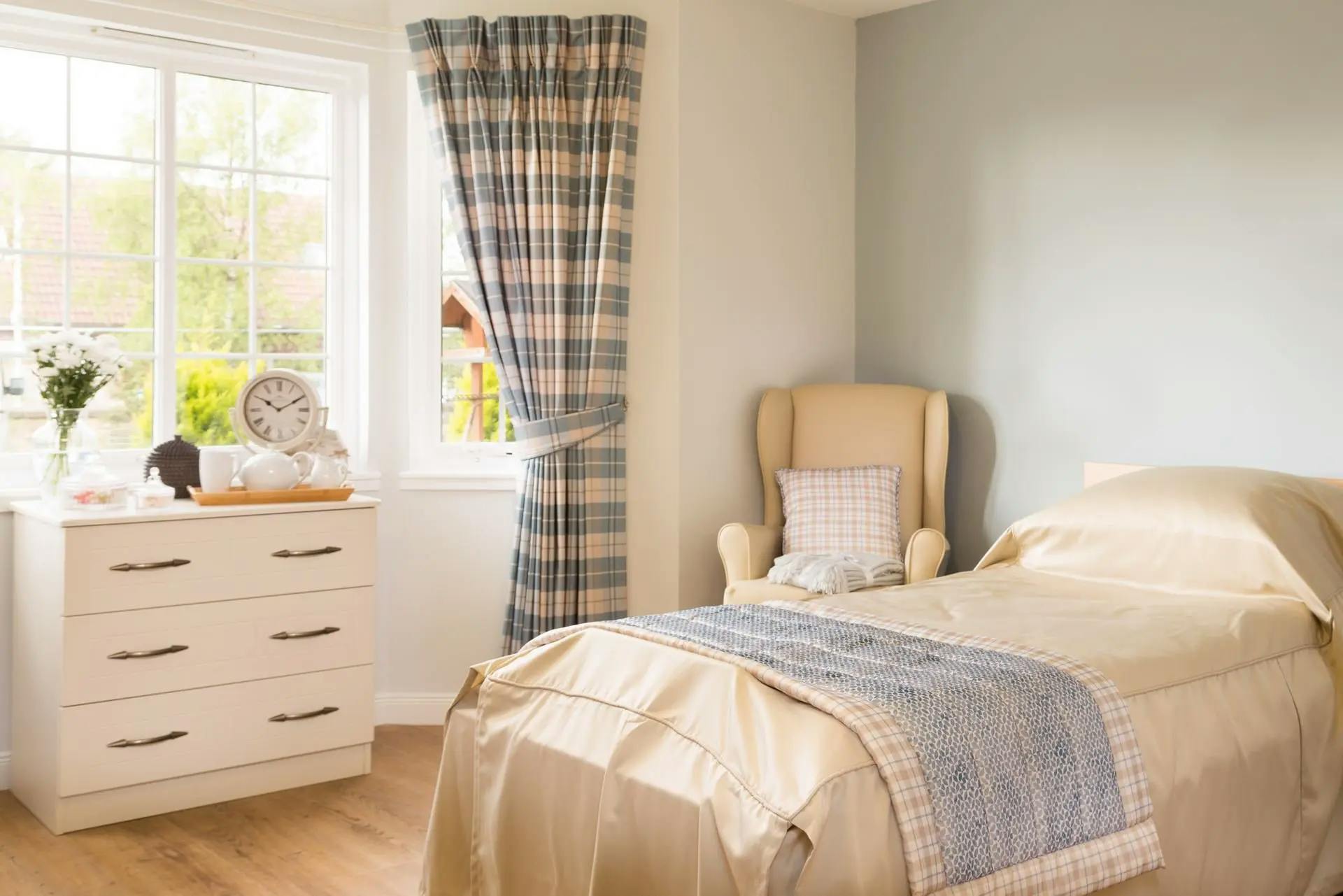 Bedroom at Forth Bay Care Home in Alloa, Fife
