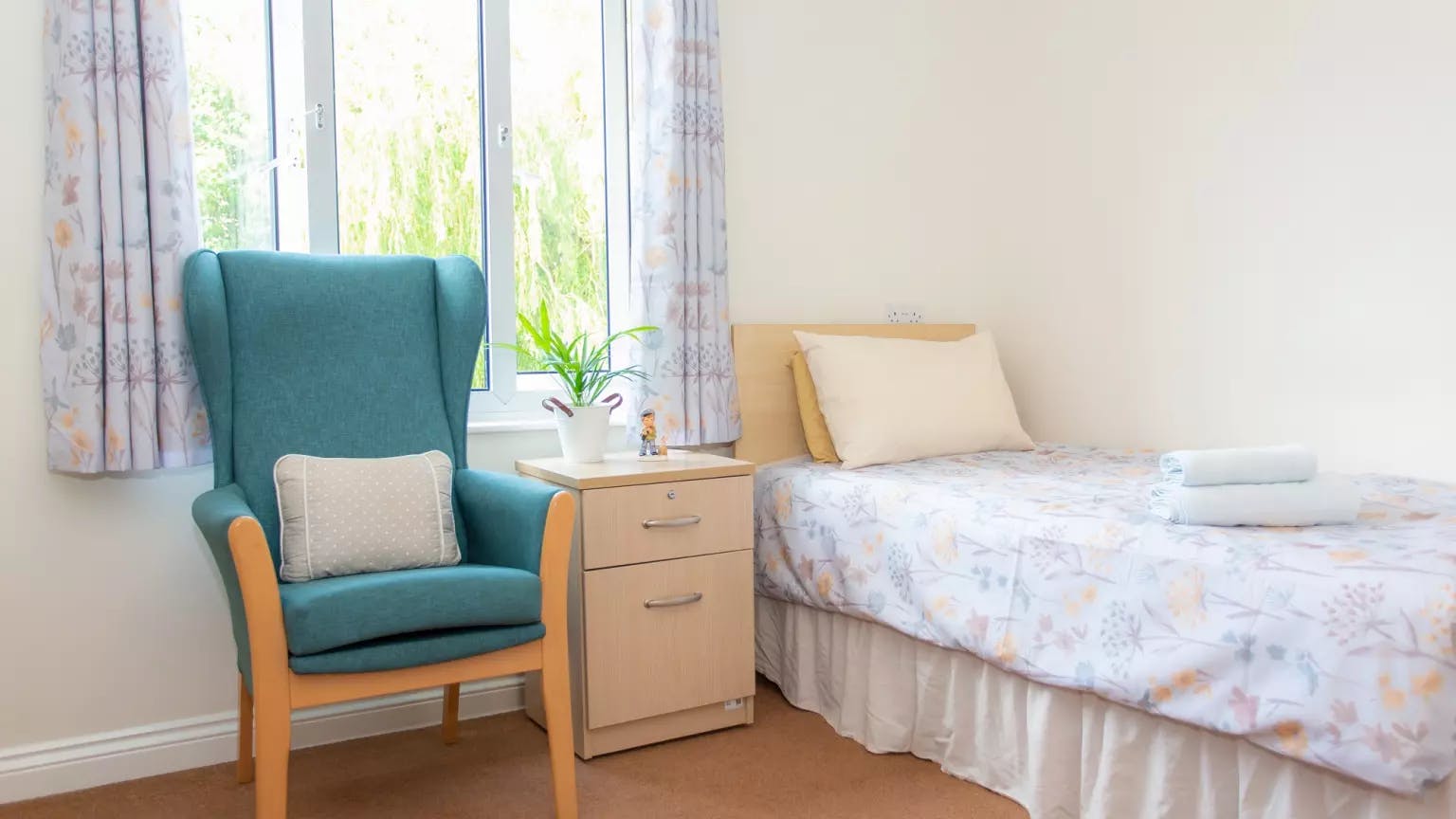 Bedroom of Fosse House care home in St Albans, Hertfordshire