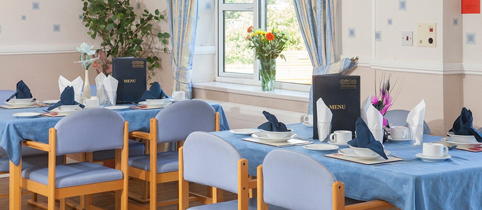 The dining area at Maple Lodge Care Home in Sunderland, Tyne and Wear