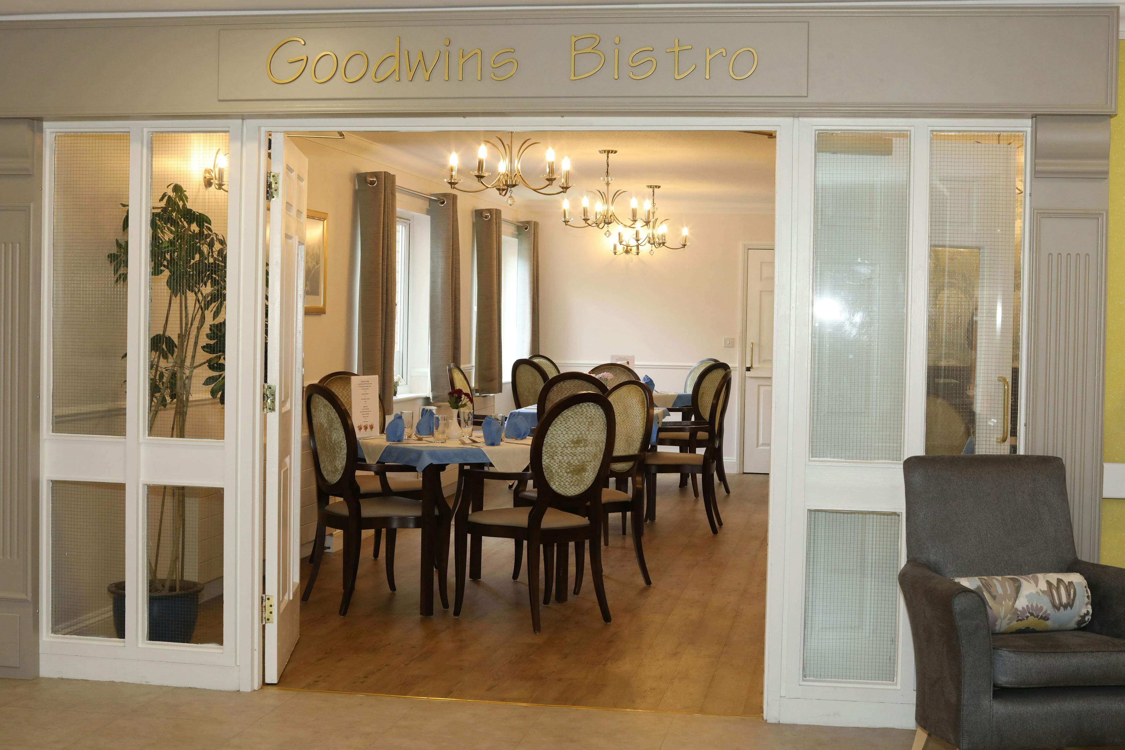 Dining Room at Goodwins Hall Care Home in King's Lynn, Norfolk