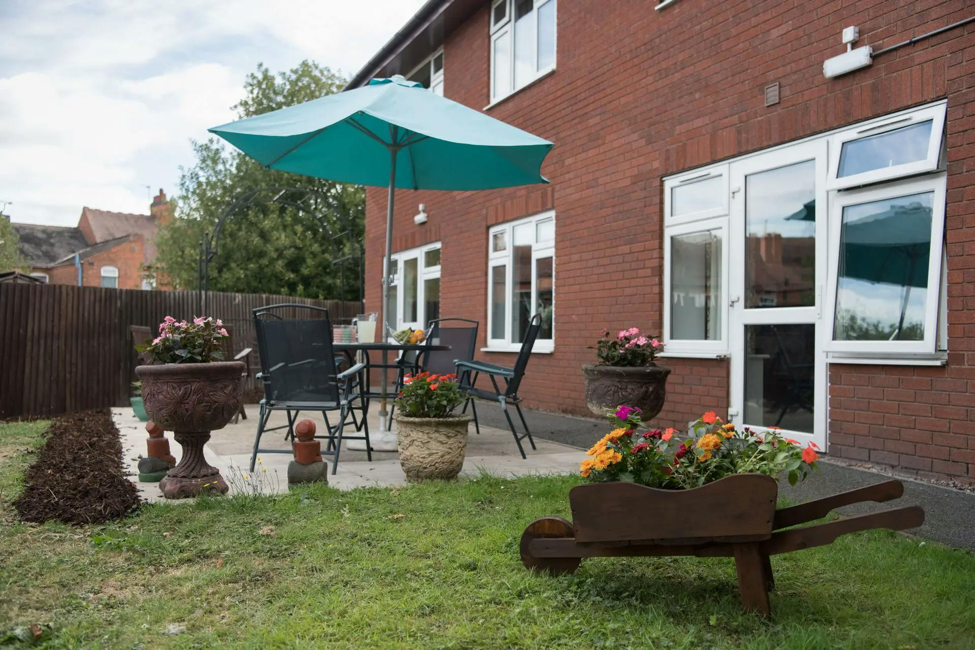 Garden at Gilawood Court Care Home in Nuneaton, Warwickshire