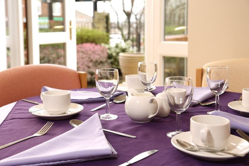 Dining area of Grangewood care home in Houghton-le-spring, Northumbria