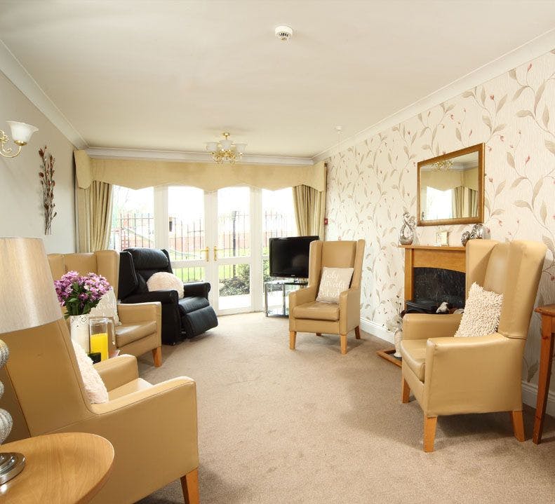 Lounge of Grangewood care home in Houghton-le-spring, Northumbria