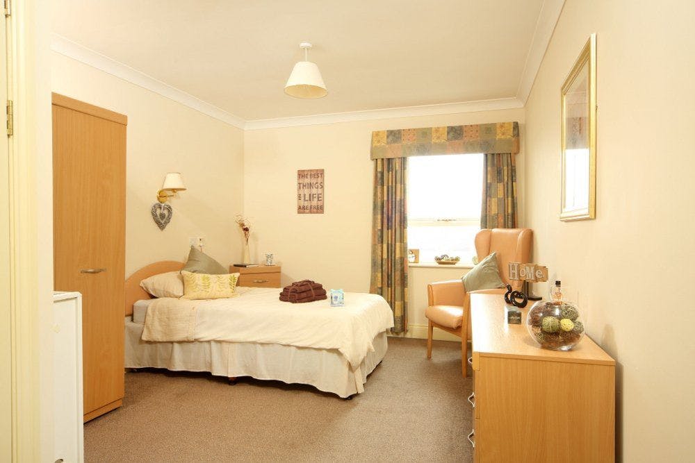 Bedroom of Grangewood care home in Houghton-le-spring, Northumbria