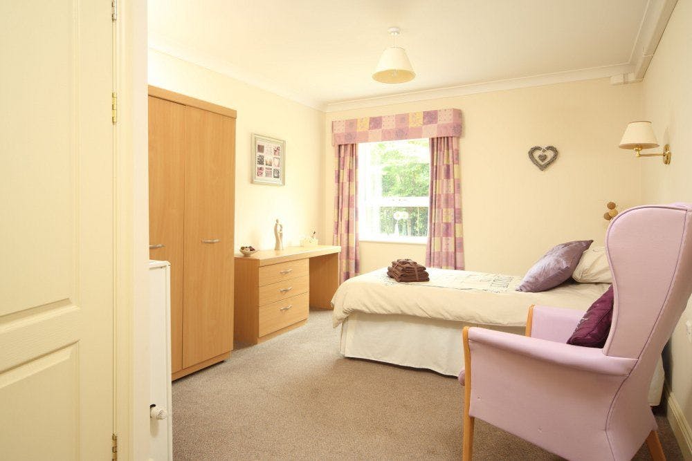 Bedroom of Grangewood care home in Houghton-le-spring, Northumbria
