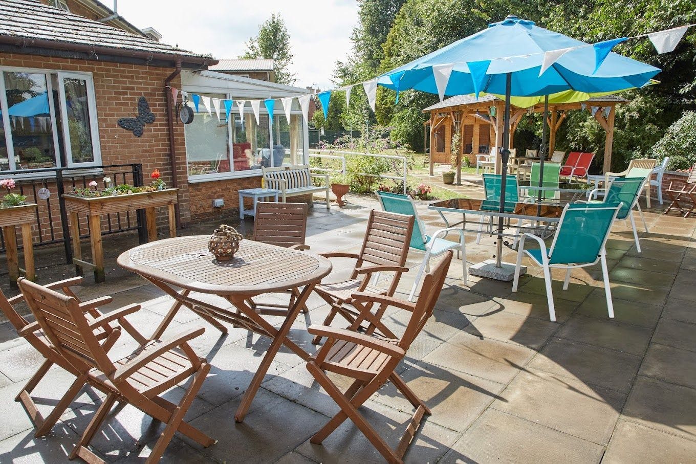 Garden at Gregory House Care Home in Grantham, Lincolnshire