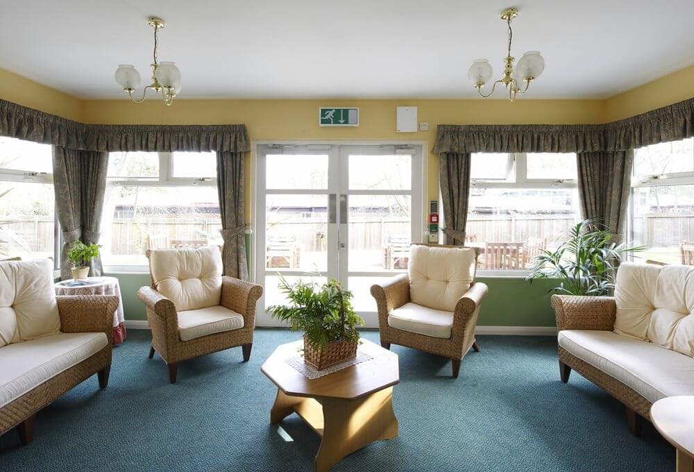 Lounge of Greville House care home in Richmond, London